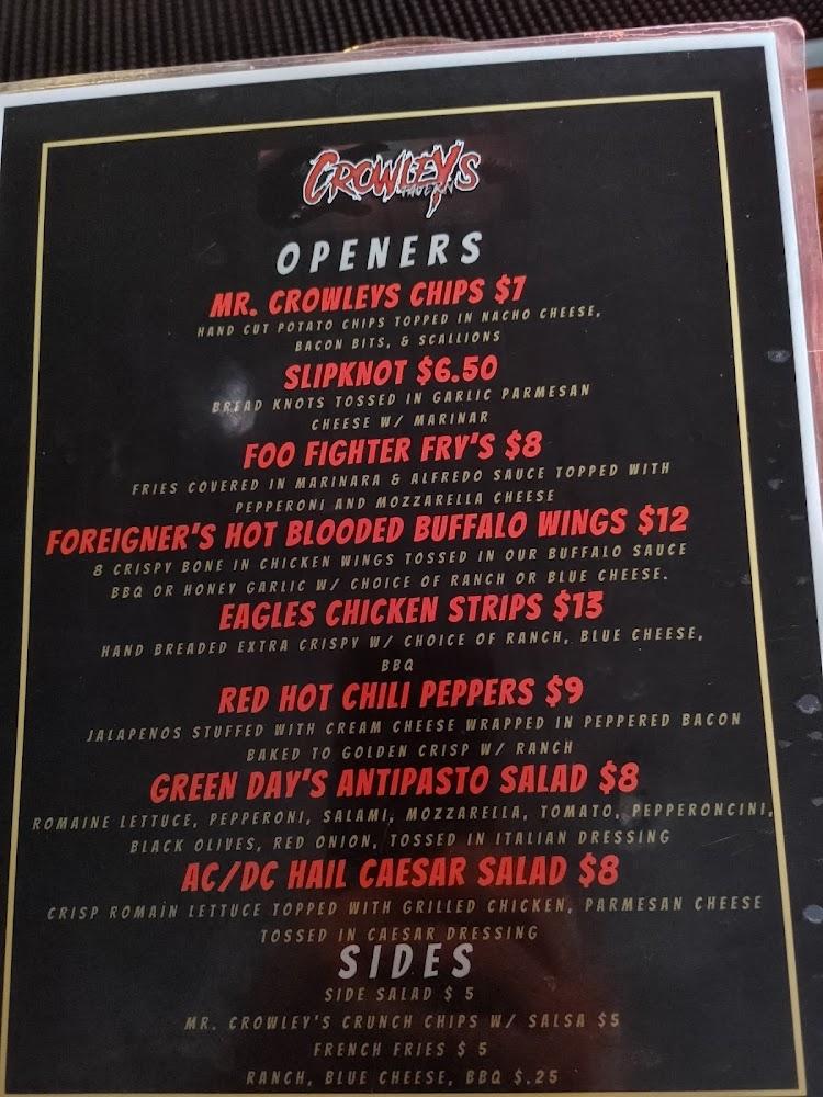 Crowleys Tavern Pizza and Brew Menu image 2
